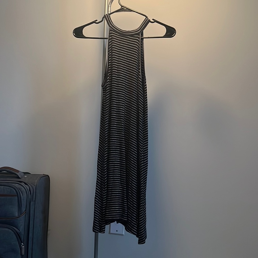 American Eagle Black and White striped tank dress